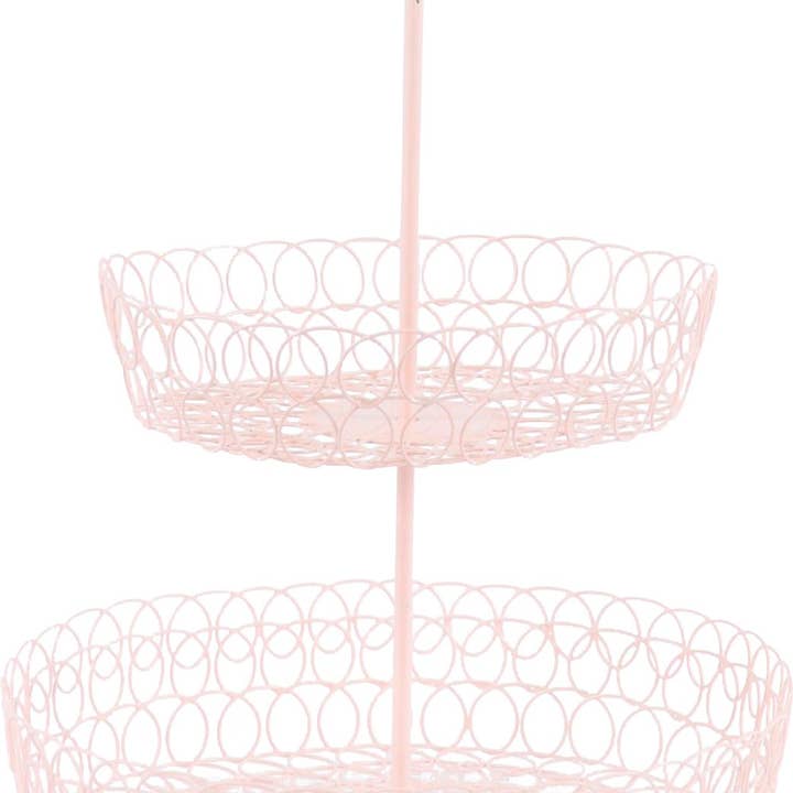 Étagère Swing en fer rose pastel HOFF-INTERIEUR 32x35x42 cm pour la vente par HOFF-INTERIEUR