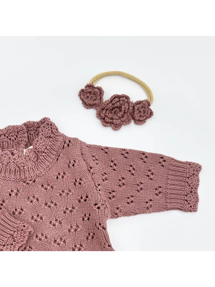 OLIVE & CRADLE - Venta al por mayor Conjunto de ropa - Bebés - Conjunto Grace de punto para recién bebé de 2 piezas6