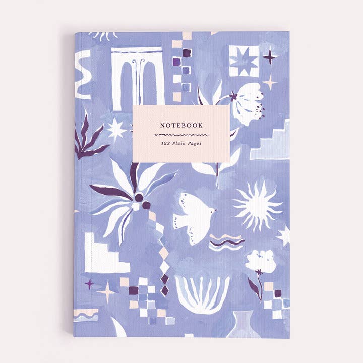 Sister Paper Co. - Wholesale Notebook - Medina Blue Notebook | Plain Page Journal | Blank Notebooks6