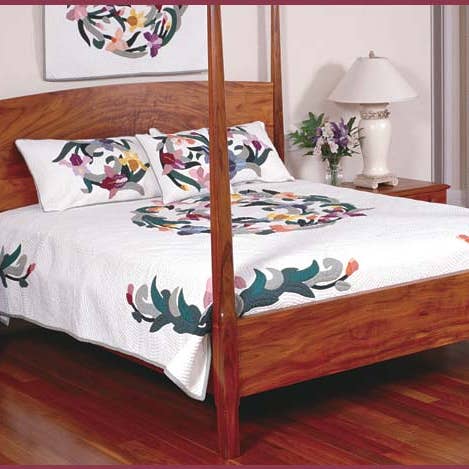 DBI Hawaii - Wholesale Quilt - Cattleya Orchid Design Bedspread0