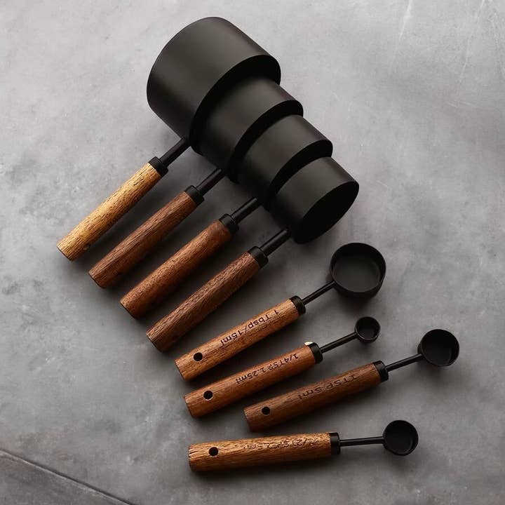 Homerely - Wholesale Measuring Cup - Black Stainless Steel Measuring Cups Set