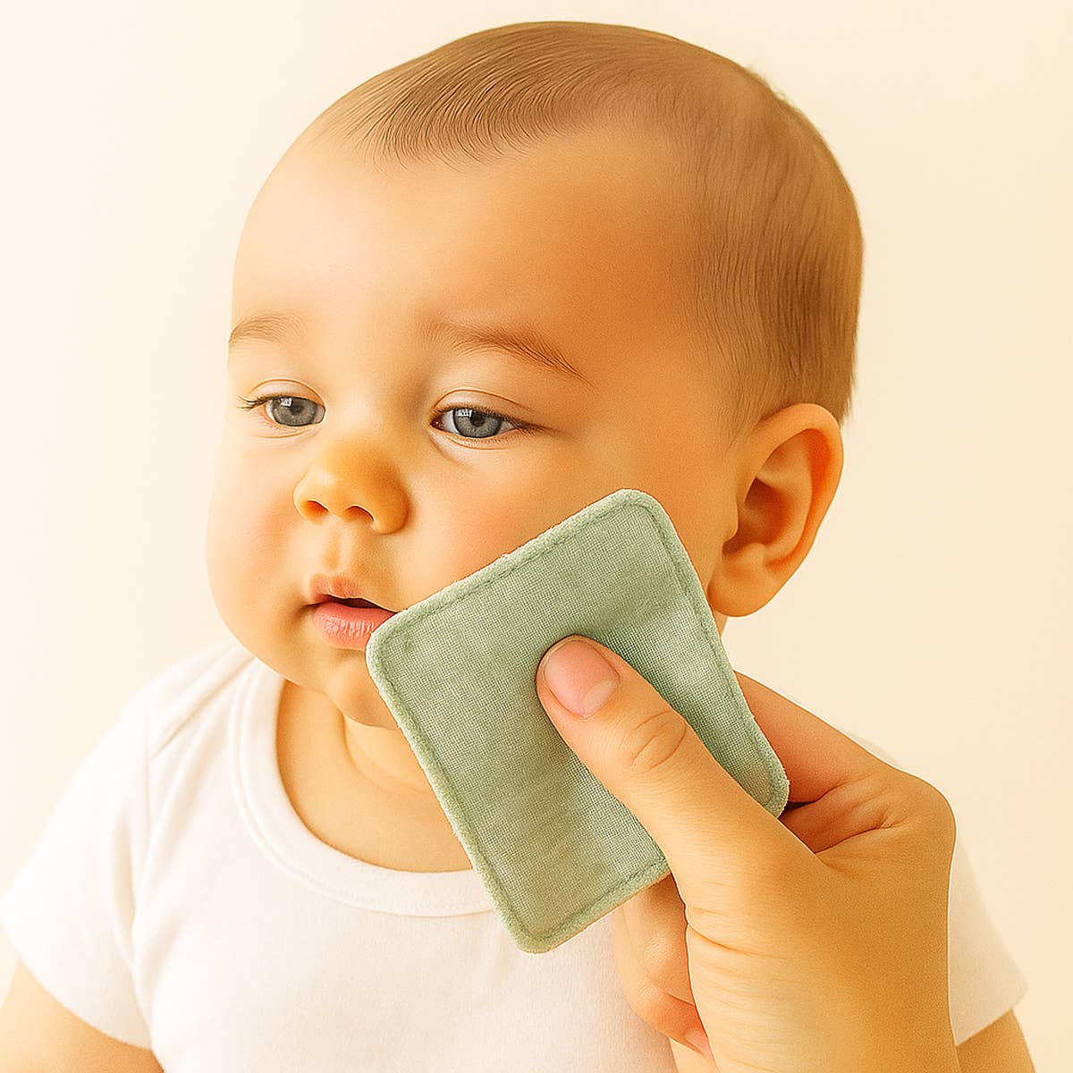 PAPATE - Wholesale Face & Body Wipes - Baby - Organic Cotton Washable Wipes - Green2