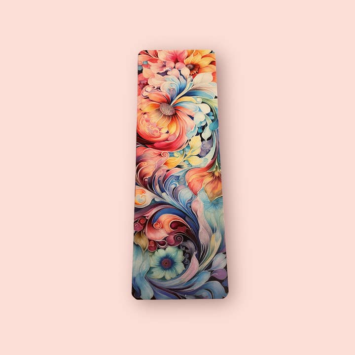 Lovely illustrated Colourful Flowers bookmark, Page Saver, Book Lover Gift, for wholesale by simply creative