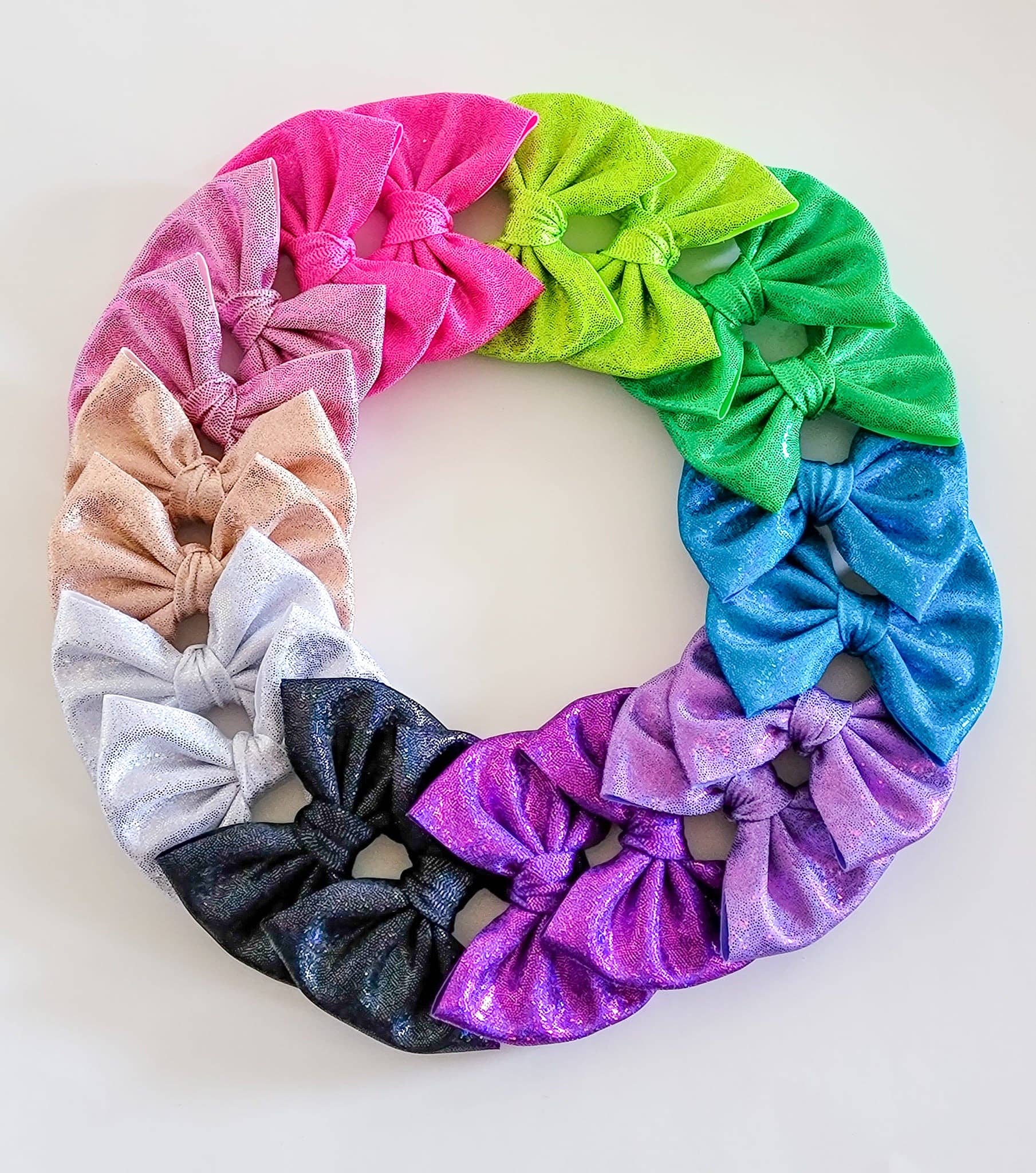 Dainty Delights Creations - Wholesale Hair Bow - Kids - Savannah Bow PIGGIES Set-Holographic Purple1