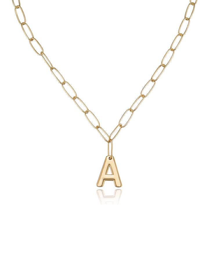 Paperclip Link Initialt halsband för wholesale av Ettika