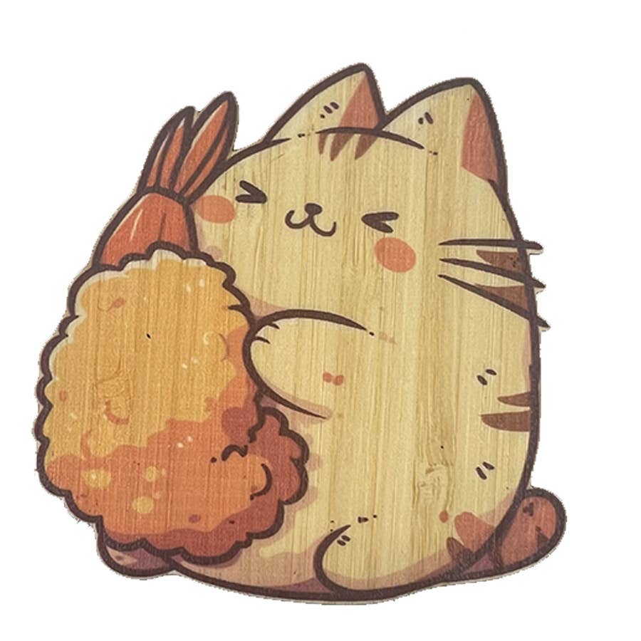 Bamboo Wood Stickers - Wholesale Sticker - Tempura Cat0