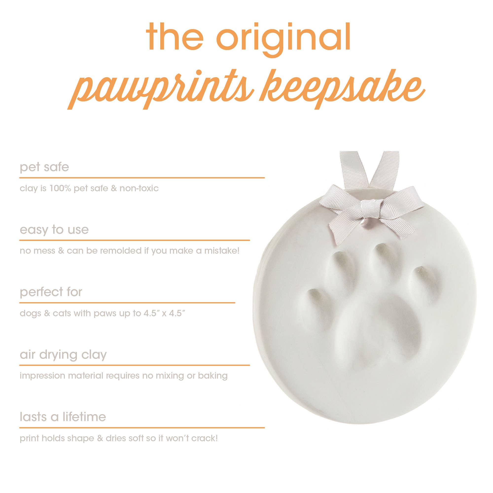 Pearhead - Wholesale Ornament - Pet Pawprints Keepsake Ornament Kit, Christmas Pet Gift2