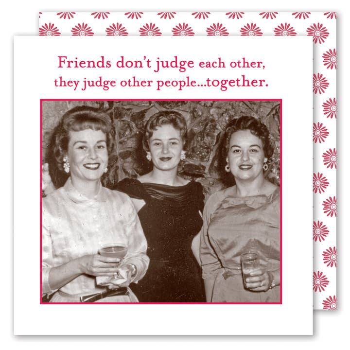 Shannon Martin Design - Wholesale Disposable Napkin - Friends Don't Judge Beverage Napkin