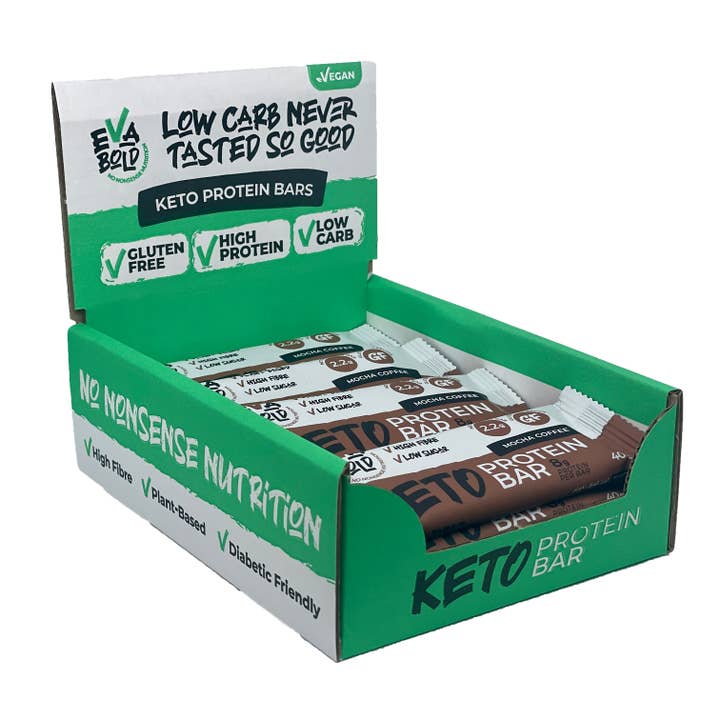 Coffee Mocha Keto Protein Bars (X12) for wholesale by Eva Bold