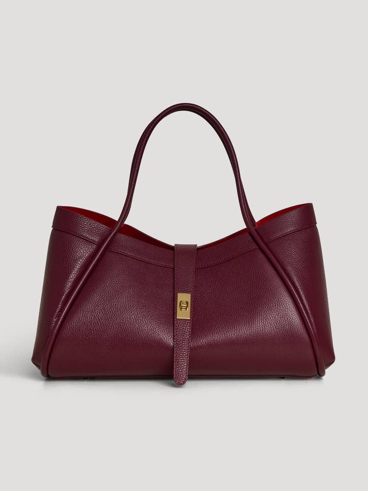 Bolsa Mayfair em Couro Togo Borgonha por atacado de Voemièn