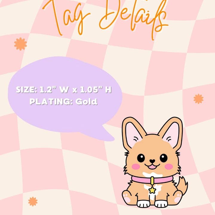 Pleione Creative - Wholesale Pet identification tag – Cat/dog - Waffle Heart Enamel Pet ID Tag1