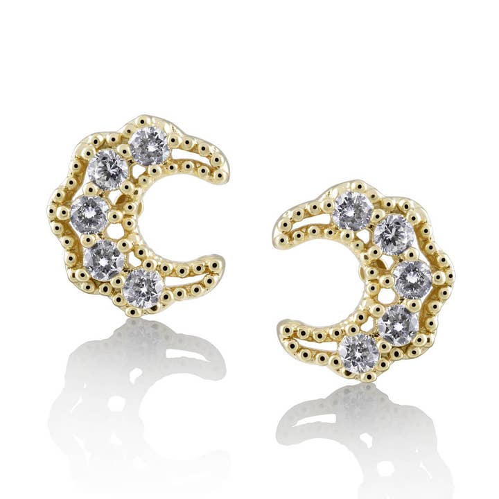 Crescent Moon Studs for wholesale by The Ramadan Edit