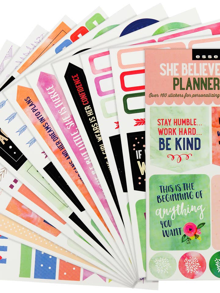 Essentials She Believed She Could Planner Stickers for wholesale by Peter Pauper Press
