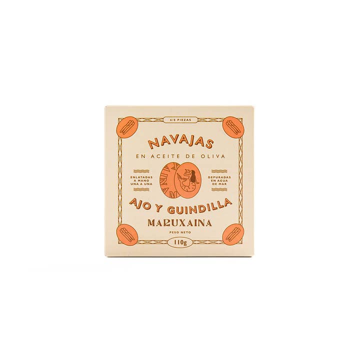 Don Gastronom USA - Wholesale Tinned Fish - Maruxaina. Razor Clams in Spanish Olive Oil, Garlic & Chili.2