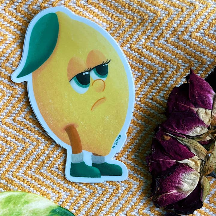 Vinyl-Aufkleber Sleepy Sad Lemon • DoodleAllDayy für den Großhandel von Doodlealldayy