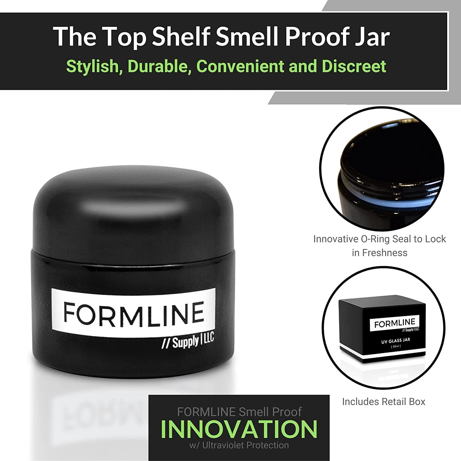 Formline Smell Proof Bags - Wholesale Food Storage Container - Formline Smell Proof Container - 50 ML Odor Proof Jar3