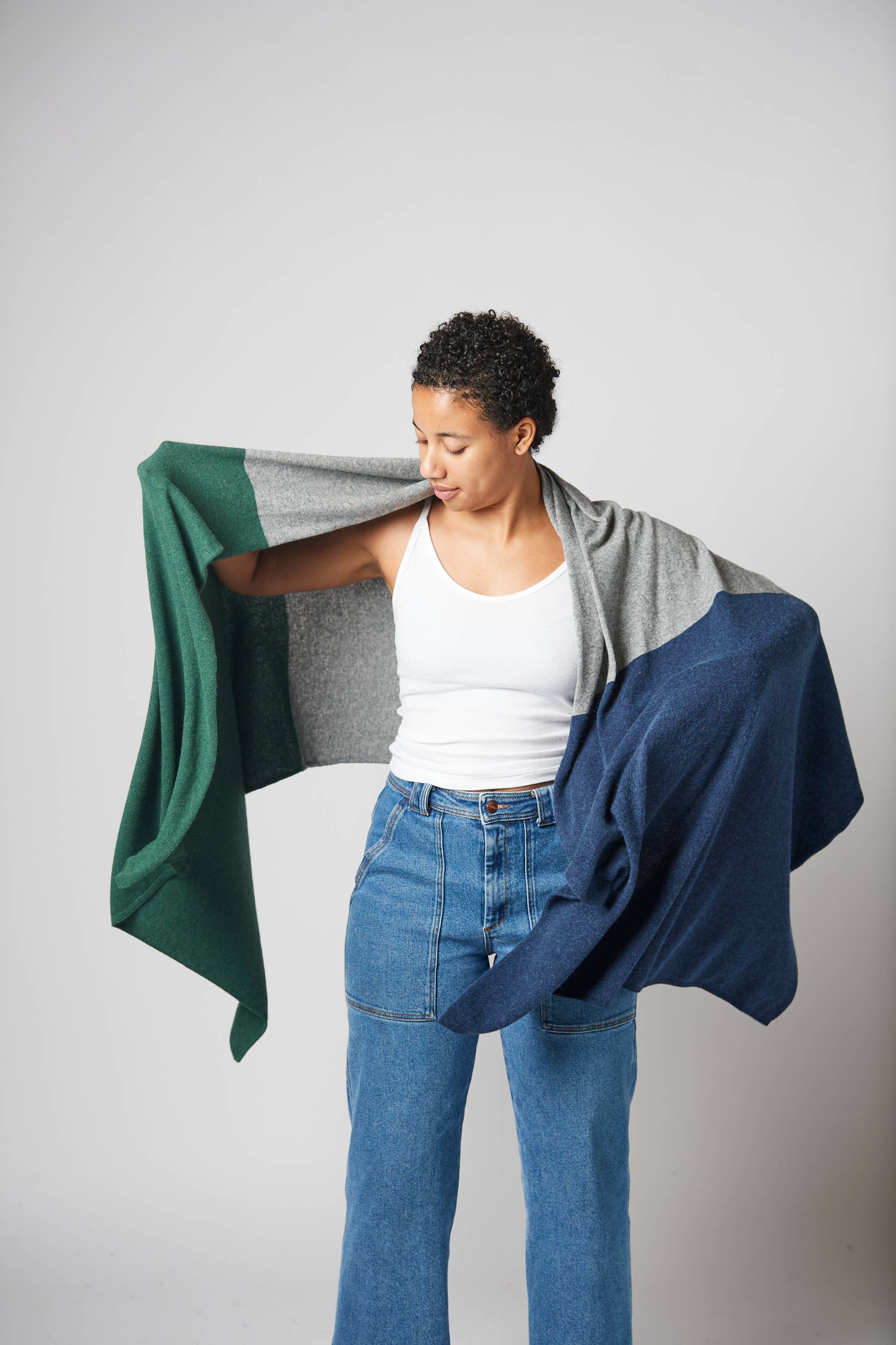 Margolis Pineo Italia - Wholesale Throw Blanket - COZY CASHMERE BLEND THROW, 'TRICOLORE' - HOLIDAY FAVE!11