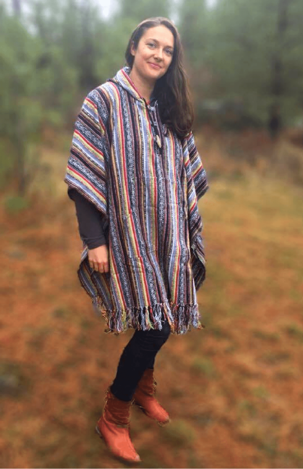 Ganesh Himal Trading - Wholesale Poncho - Women's - Brushed Cotton Poncho Hoodie (Fair Trade)1
