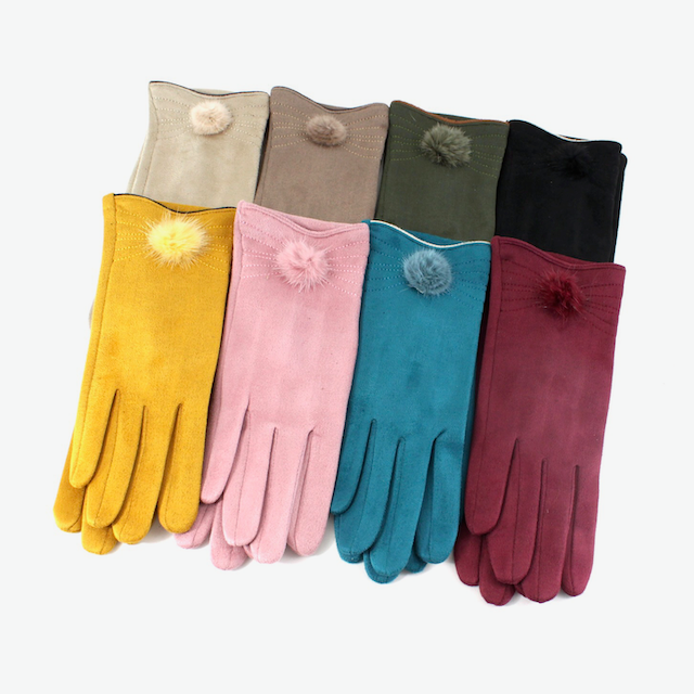 Pretty Persuasions – Großhandel Handschuhe – Damen – A23065 Helena Handschuhe mit kleinem Pompon8