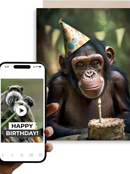 Birthday Monkeys | Magic Birthday Card for wholesale by Magic Greetings