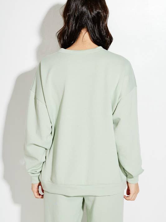 Phil Love - Wholesale Loungeset - Dames - Badstof sweatshirtset met bliksemprint4