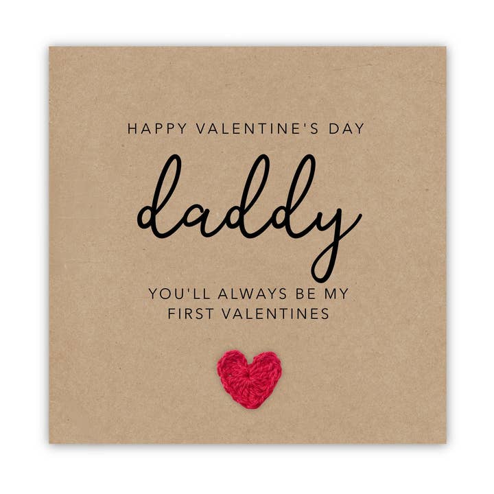 First Love Valentines Day Card For Daddy, Dad for wholesale by Fifi's Handcrafted