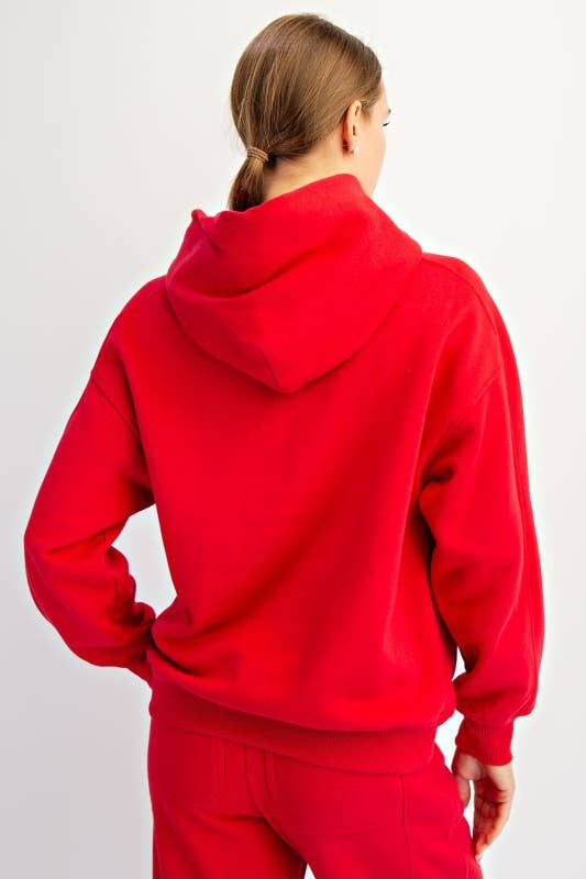 Sunday Morning - Wholesale Jacket - Women's - J383137-Oversized Fleeced Terry Hoodie21