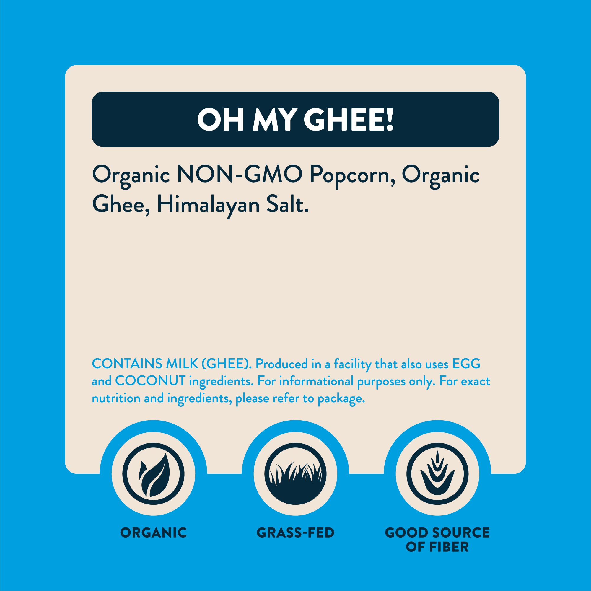 LesserEvil - Wholesale Popcorn - Organic Popcorn, Oh My Ghee 4.6 oz4