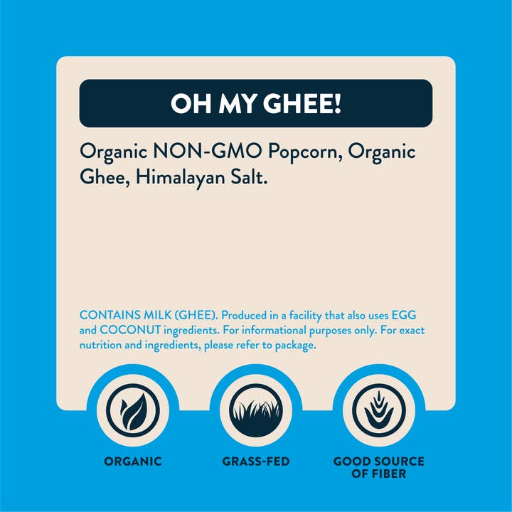 LesserEvil - Wholesale Popcorn - Organic Popcorn, Oh My Ghee 4.6 oz4