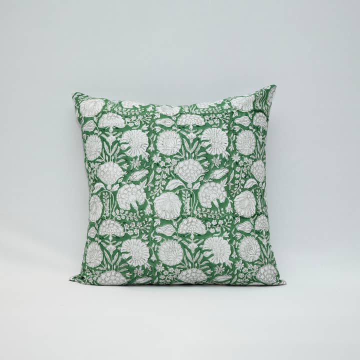 Cojín de Algodón Estampado a Mano 50x50 cm para venta al por mayor de Artisaga