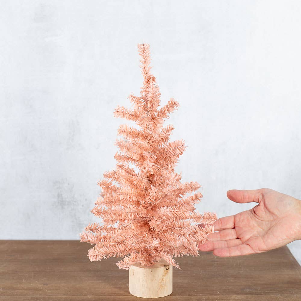 Factory Direct Craft - Wholesale Artificial Christmas Tree - 15" Designer Pink Small Artificial Pine Tree6