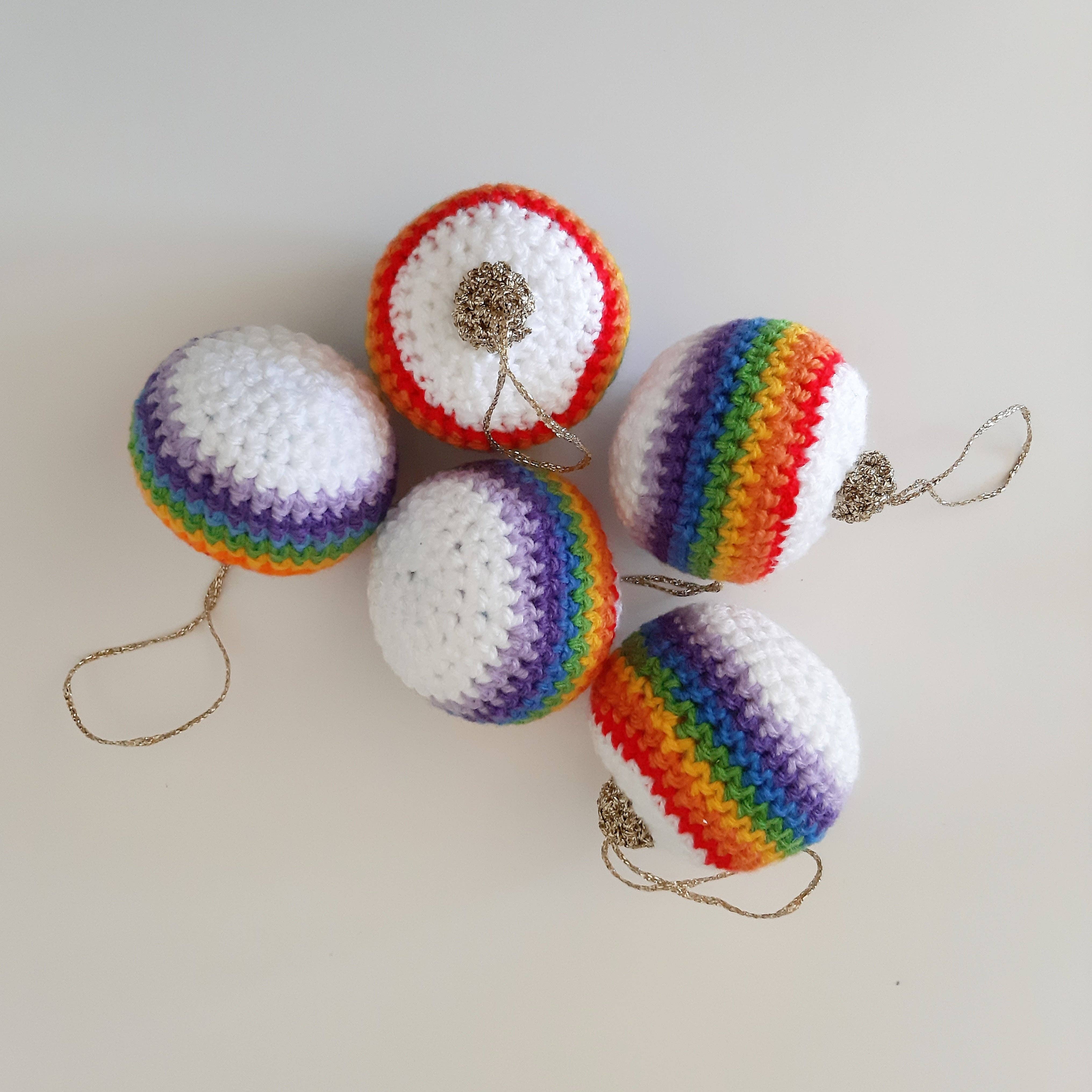 The Pigeon's Nest – wholesale Knitting/Crochet Supplies – Rainbow Bauble Crochet Printed Pattern |4