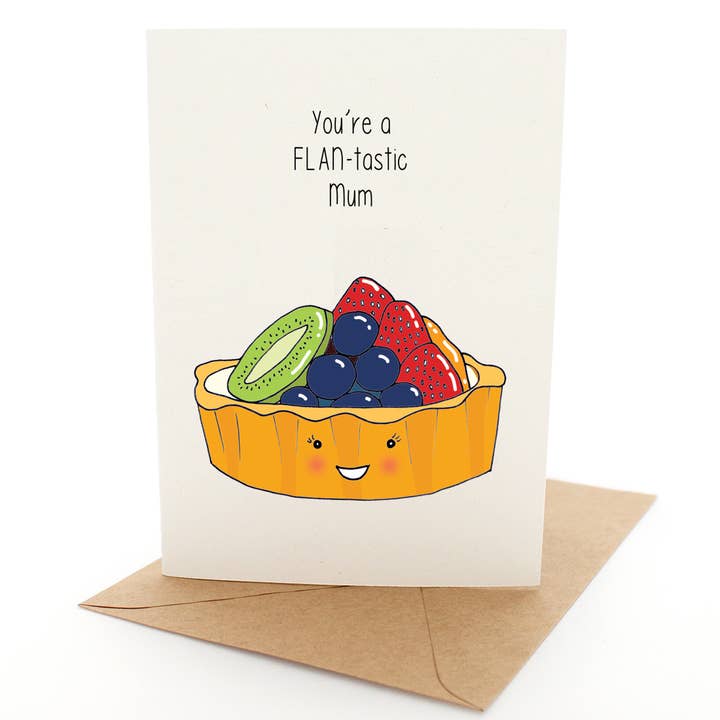 Punny Flan - Mother's Day Card for wholesale by Pleasant Tree