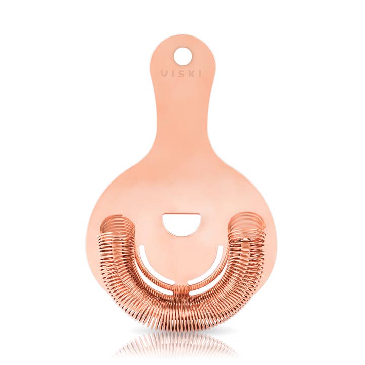 Summit™ Polished Copper Plated Hawthorne Cocktail Strainer for wholesale by Viski