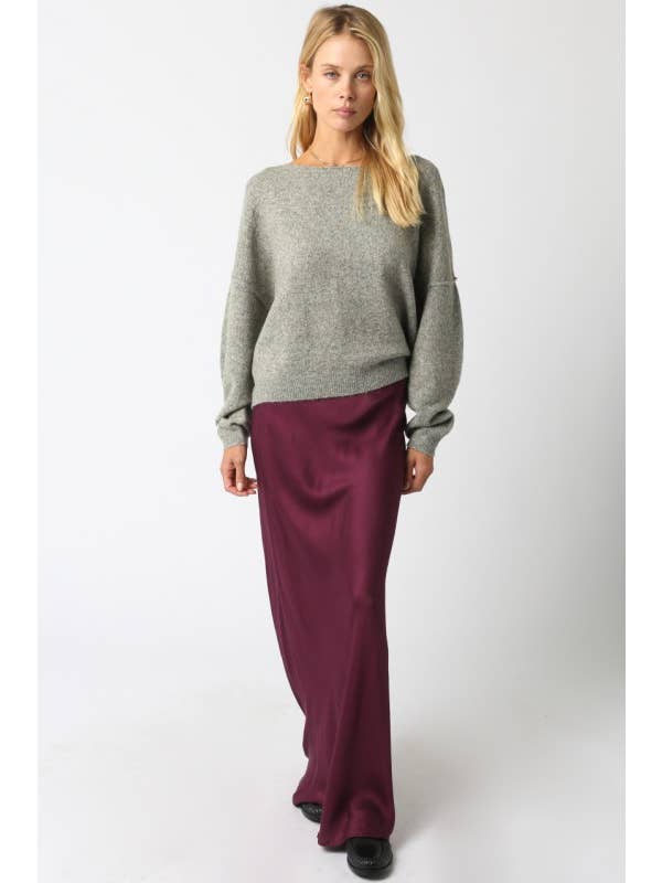 Olivaceous - Wholesale Skirt - Women's - Kaiya Satin Skirt6