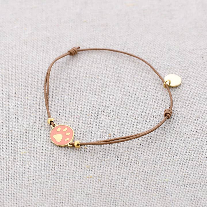 Sonata - Wholesale Charm/Dangle Bracelet - Enamel Doggy Print Steel Elastic Bracelet4