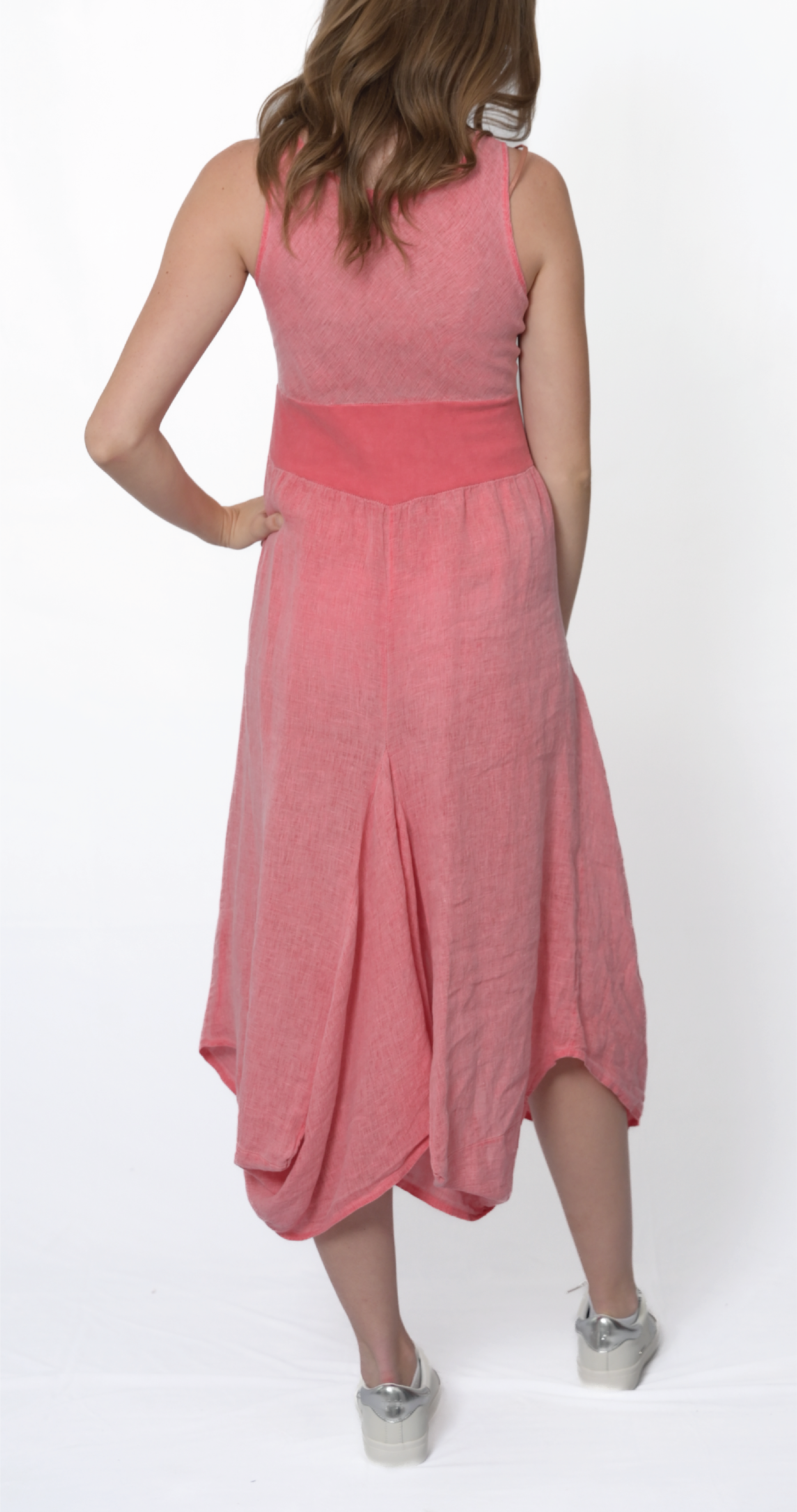 Merci Marie - Wholesale Dress - Women's - Linen Tank Gathered Dress #46705