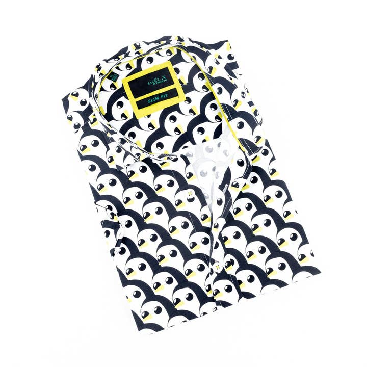 NEGRO Camisa Manga Corta Pingüinos de venta al por mayor en Faire