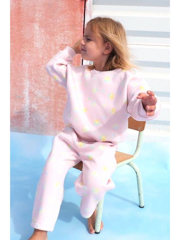 Ayuna - Wholesale Top & Pant Set - Kids - Oversized Lightly Cropped Cotton Set - Bubbles2