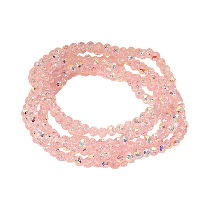 Sensibling Corp. - Wholesale Jewelry Set - 5PCS - Sparkling Faceted Beaded Stackable Stretch Multi Layered Bracelet27