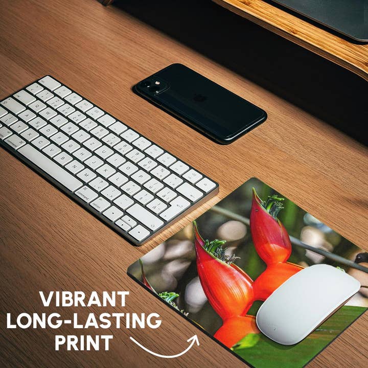 3dRose - Wholesale Mousepad/Trackpad - 3dRose, Red Heliconia Rostrata, Botanic Garden, Coral Gables, Florida., Mouse Pad5