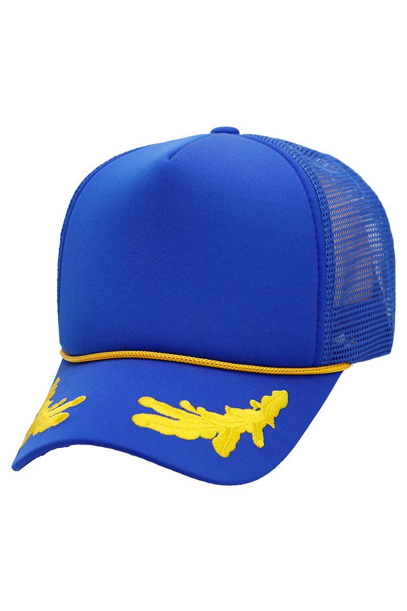 Cap Zone - Venta al por mayor Gorra trucker - Unisex - Gorra camionera Cap Zone Captain Oak Leaf de cinco paneles con espuma6