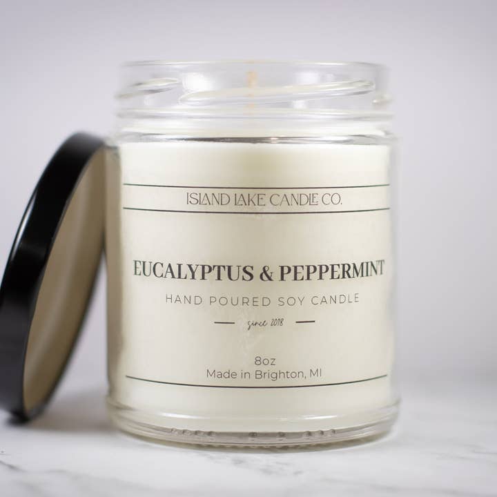 Eucalyptus & Peppermint for wholesale by Island Lake Candle Co.