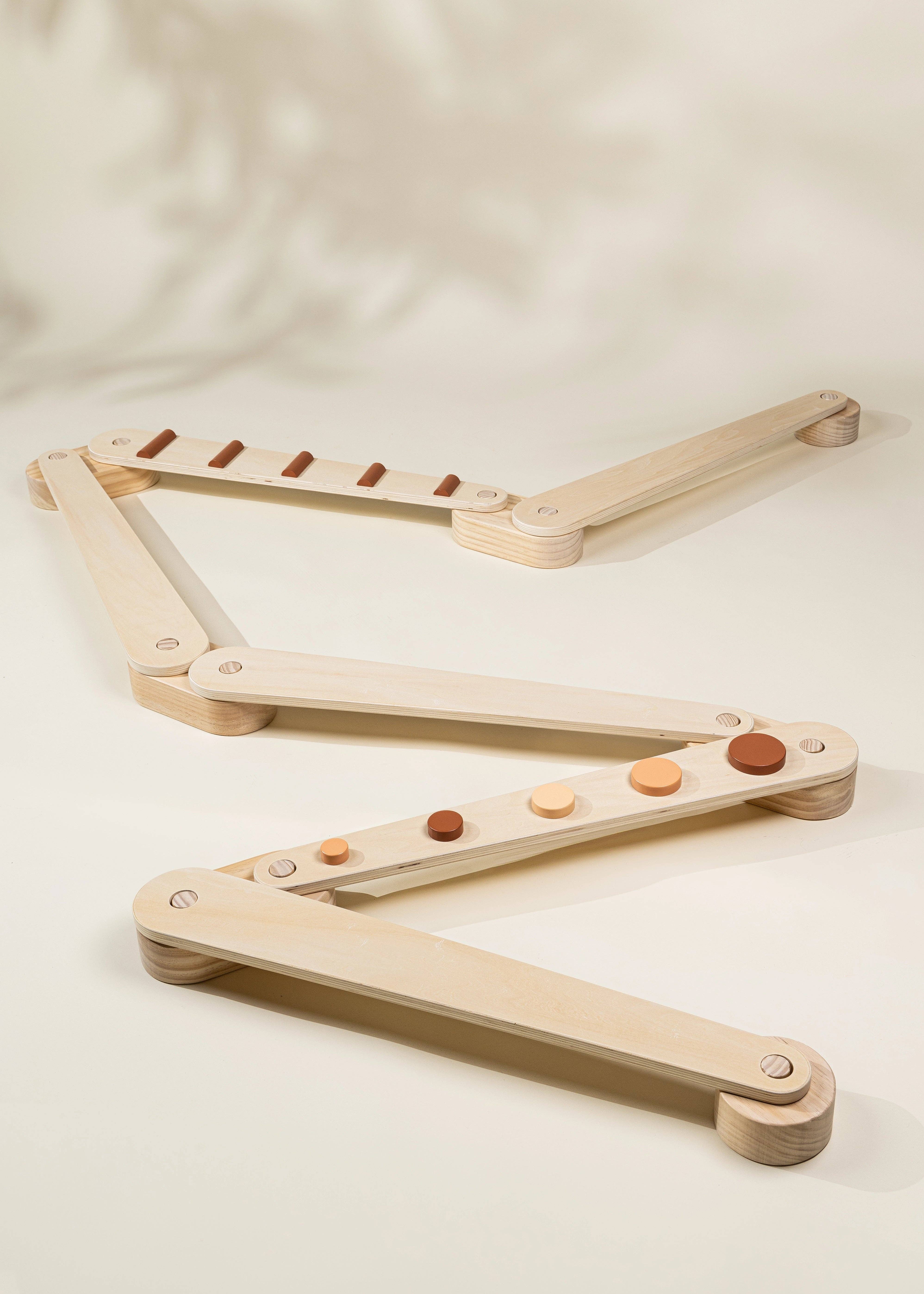 Coco Village - Vente Jouet en bois – enfant - Ensemble de poutres d'équilibre en bois - Rayures3