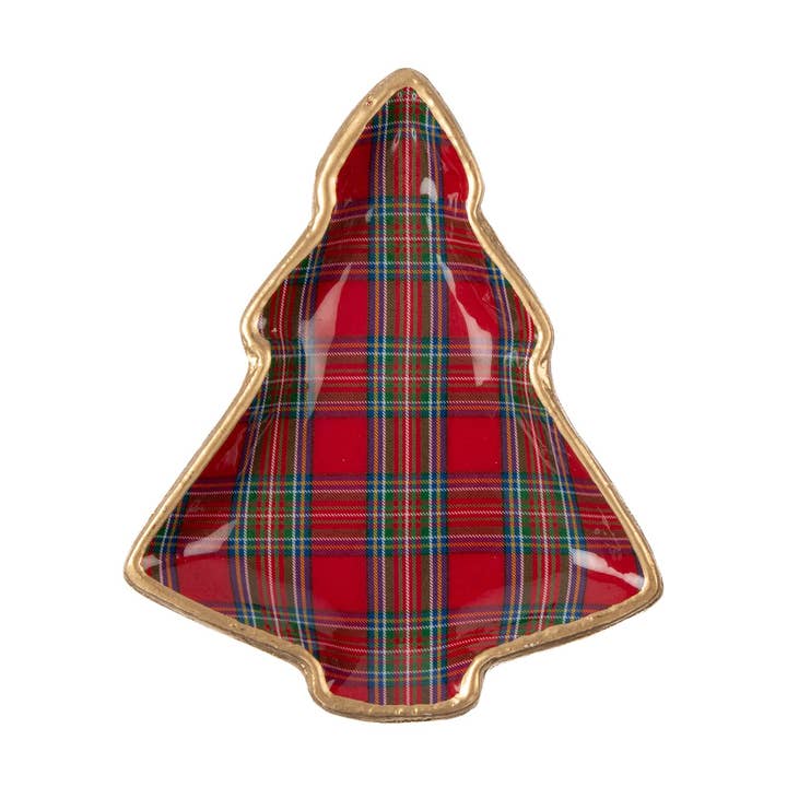 Tartan Plaid Christmas Tray for wholesale by Jaye's Studio