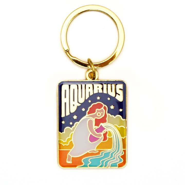 Aquarius Keychain for wholesale by Lucky Horse Press
