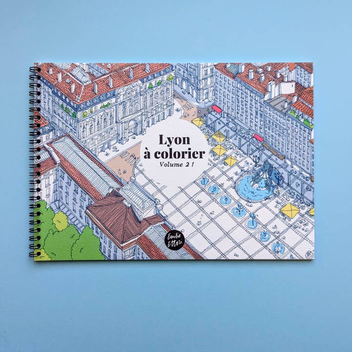EMILIE ETTORI ILLUSTRATION - Wholesale Coloring & Activity Book - Adult - Coloring Book The Facades of Lyon!