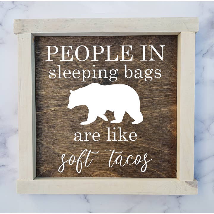 Sleeping Bag - Bear Sign for wholesale by Bear Hill Custom Creations