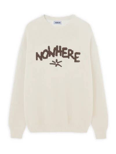 Pull beige Nowhere pour la vente par NWHR