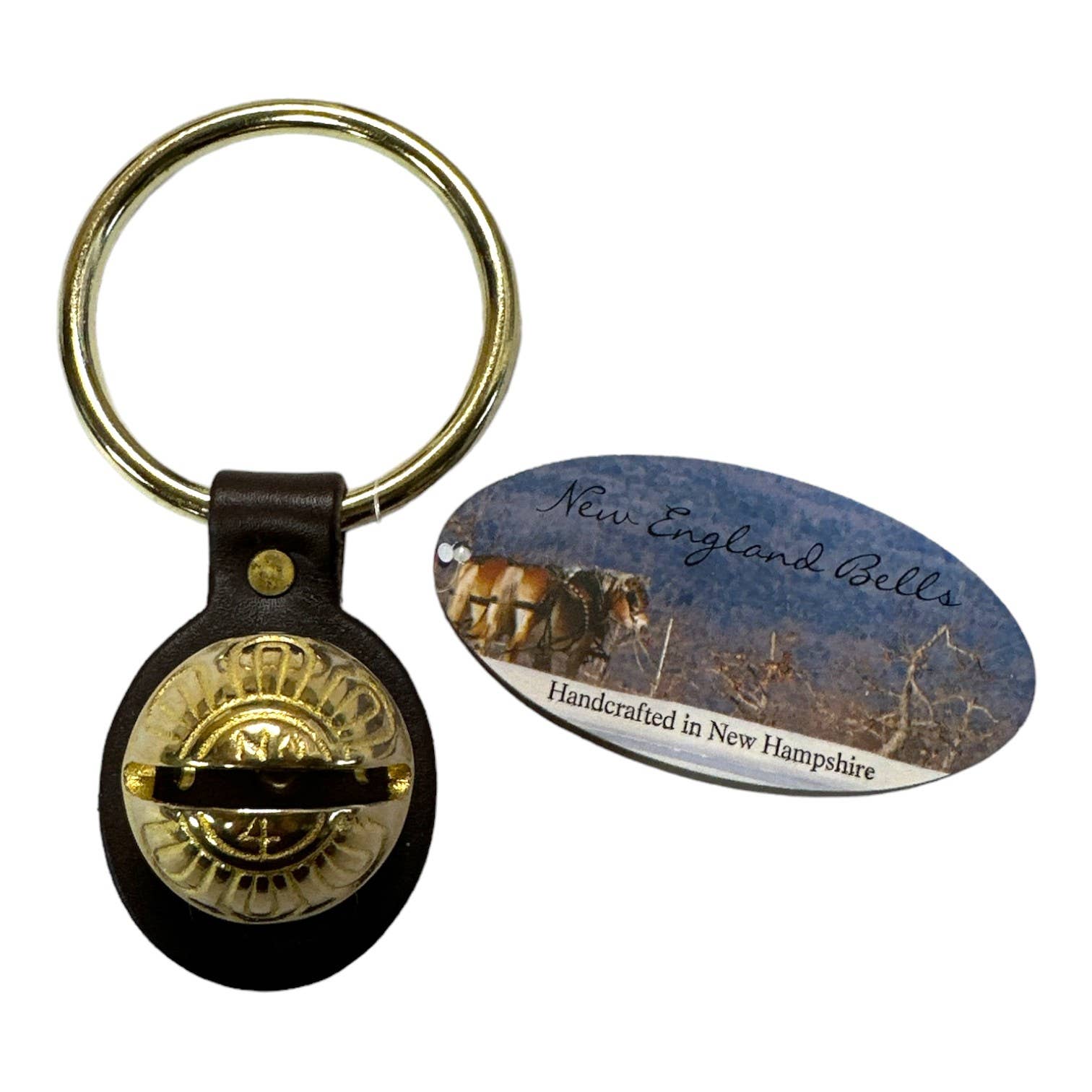 New England Bells - Wholesale Bell - Traditional Strap Bells - #4 Size Bells - 1 Bell on Strap1